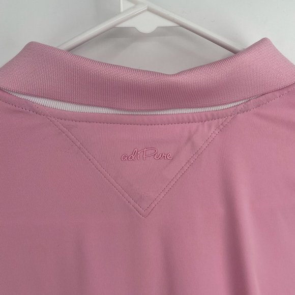 Adidas‎ Golf AdiPure Polo Shirt Men's Size XL Pink - Picture 6 of 9